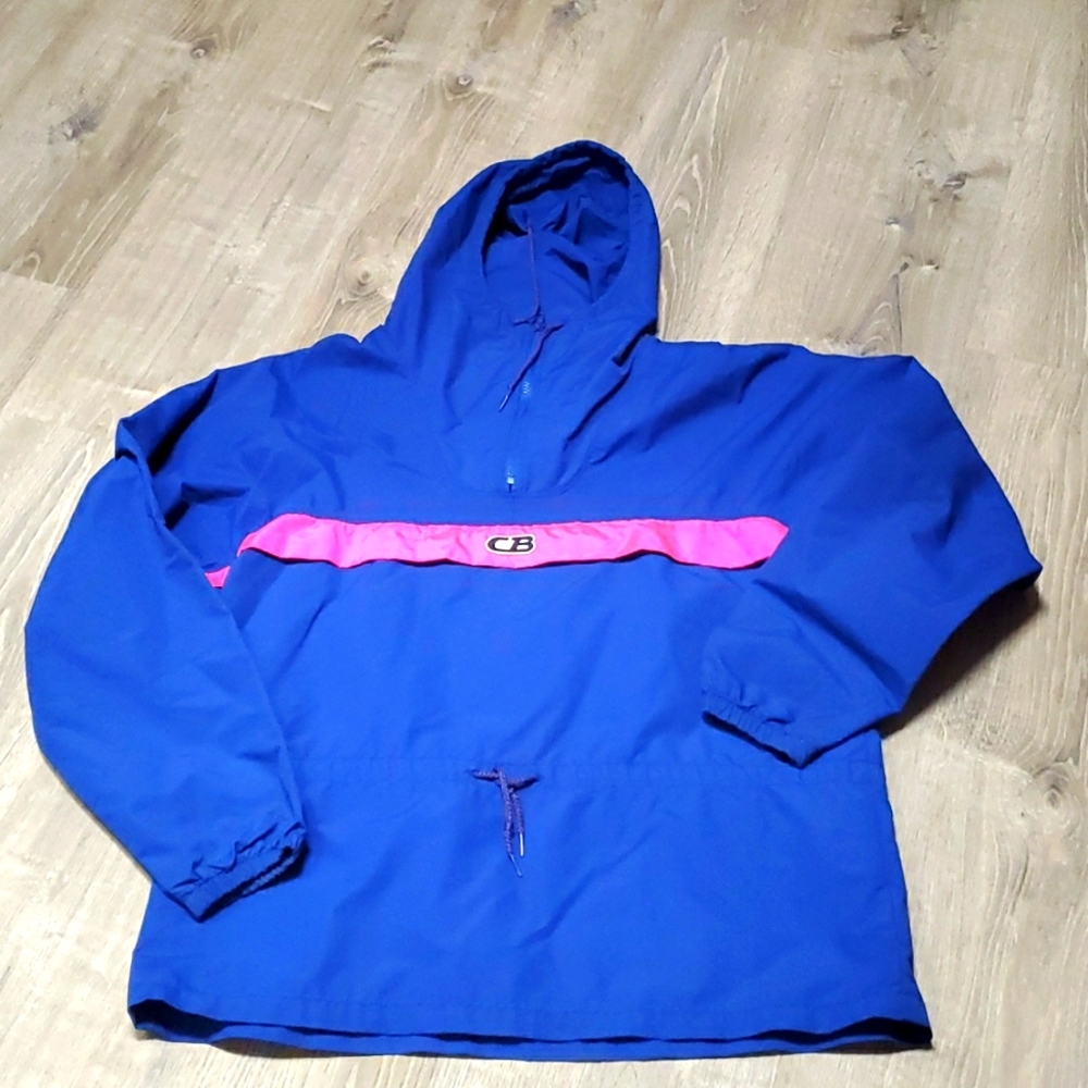 Vintage 1984 CB Spots Shell Hoodie embroidery logo men Jacket size XL